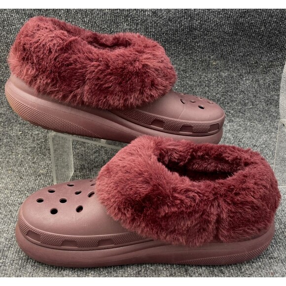 Crocs Shoes Men 11 Furever Crush Lined Platform Clogs 208446-6WD Dark Cherry - Picture 12 of 13